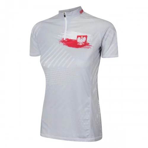 Women's running zipped shirt POLAND PRIME